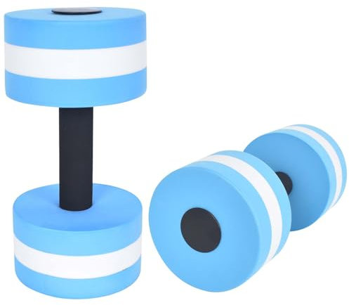 2 Stück Aqua Hanteln, Hochdichtes EVA-Schaum Wassergewicht Set, Wasser Hanteln,Wassergymnastik Ausrüstung,Aquafitness Zubehör Komfortgriff für Frauen, Schwimmkurse, Unterwasser-Fitness und Pool-Sport