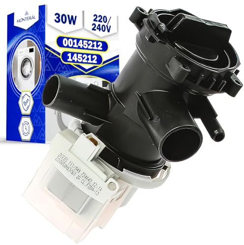 Laugenpumpe Leistung 30W 220/240V für Waschmaschine mit dem Originalcode 00145212 145212 für Bosch für Siemens für Balay für Constructa - Garantie 10 Jahre - MONTERAL