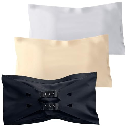 GWAWG 3PCS Soutien-Gorge Bandeau sans Bretelles,Soutien-Gorge Tube Non Rembourré,Extensible Brassières sans Couture,Bralette Soutiens-Gorge sans Bretelles pour Teens