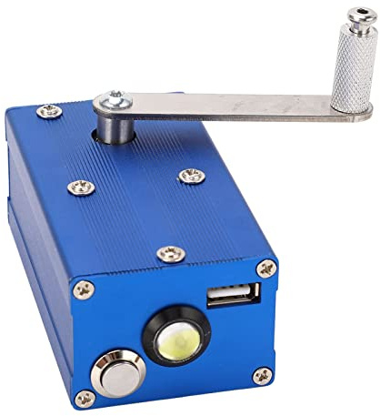 Walfront Power Generation Hand Crank Generator Telefonladdare Emergency Källkälla USB -laddare med COB Light för Camping Utomhusöverlevnad