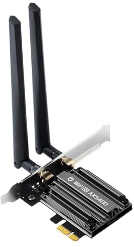 Eighosee Scheda di Rete Wireless AX5400 WiFi 6E Adattatore PCIE AX5400 2,4G/5G 802.11AX Ricevitore Wireless di Rete -Mimo per Win10/11
