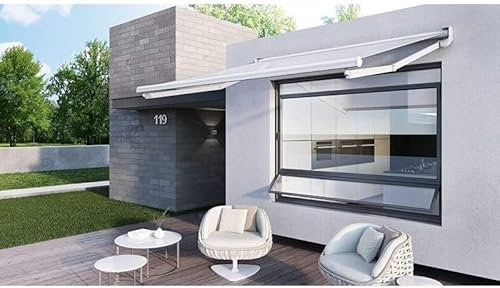 Tenda da Sole a Bracci Estensibili Tempotest Parà o PVC Impermeabile, Personalizzabile e Motorizzata o Manuale, Tenda Balcone con Mantovana, Fissaggio a Parete o Soffitto (L. 390 Cm X S. 210 Cm)