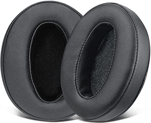 SOULWIT Almohadillas de Repuesto, Almohadillas para Sennheiser HD 4.50BT, HD 4.50, HD 4.50BTNC, HD 4.50SE, HD 4.40BT, HD 4.30G, HD 4.20S, HD 458BT, HD 450, HD 450BT, HD 400S, HD 350BT，HD300 - Negro