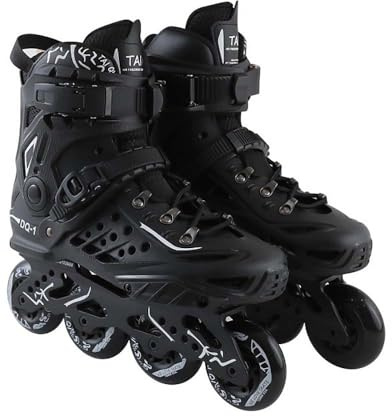 YYW Inline-Skates, Damen und Herren, professionelle Rollschuhe, Fitness, Inline-Skate für Erwachsene und Anfänger (2-Schwarz, 43)