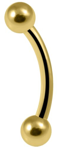 AZARIO LONDON Piercing de plata de ley 925, calibre 16, curvada internamente con bola, para cejas, tragus, plata de ley 925, joyería para piercing de ceja, 6mm Length, Plata de ley, No es una piedra