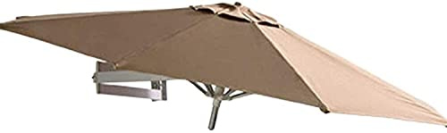 Garden Parasol,Sun Parasol Umbrella Garden Parasols Wall-Mounted Aluminium - Outdoor Garden Balcony Tilting Sunshade Umbrella, 7ft/220cm
