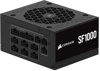CORSAIR SF1000 (2024) Fuente de Alimentación ATX Totalmente Modular de Bajo Ruido 80 Plus Platinum – Compatible con ATX 3.1 – Preparada para PCIe 5.1 - Negro