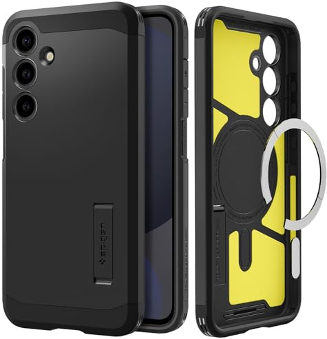 Spigen Tough Armor MagFit Phone Case for Samsung Galaxy S24 FE [MagSafe Compatible] [Military Grade Drop Protection] - Black