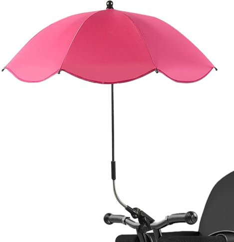 Rurunklee Pram Parasol, 50+ UV Stroller Umbrella with Adjustable Fixing Clamp & Umbrella Handle for Pram, Stroller, Pushchair and_y