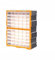 Kleinteilemagazin Sortimentskasten erweiterbar 60 Fächer (Orange)