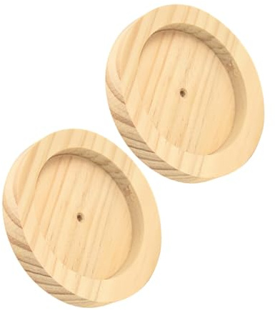 HEMOTON 2piezas Comederos De Madera para Hámster Resistentes Mordeduras para Jaulas De Mascotas Pequeñas Cuenco De Comida De Madera Maciza para Comederos De Jaula