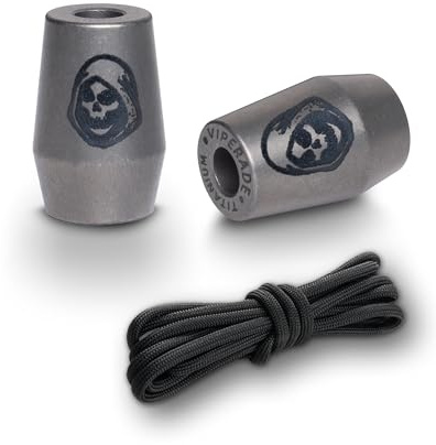VIPERADE VAB8 - Perline in titanio Paracord per coltelli, fai da te, da uomo, per coltelli, attrezzi, portachiavi, braccialetti e collane