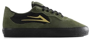 Lakai Essex Scarpe da skateboard basse da uomo, Nero Gator Oro, 46 EU