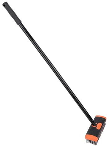 RiToEasysports Moosentferner-Unkraut-Werkzeugset, Professionelle Verstellbare 46,26-Zoll-Gartenbürste mit Metallschaber für die Reinigung von Gartenrasendächern