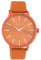 Oozoo Damenuhr Quarz mit Lederband 42 MM Orange Sunray C10614