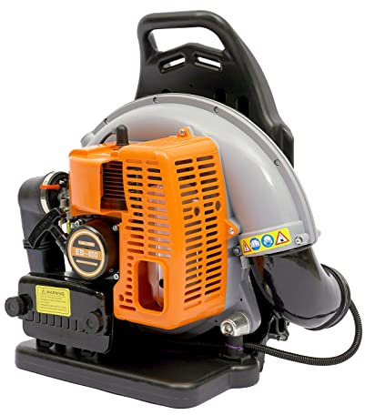 Soplador de Hojas de Gasolina, 65 CC, 3,6 CV, 2 Tiempos, soplador de Hojas, barredora de Polvo con Correa Ajustable, depósito de Combustible de 1,7 l, Boquilla de llenado de Aceite Externa