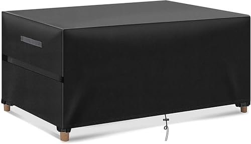 MEELOTOP Abdeckung für Gartenmöbel, Abdeckplane Gartenmöbel Verbessertes Schwerlast 420D Oxford Gewebe Wasserdicht, Winddicht,UV-Beständiges, Abdeckung gartenmöbel Winterfest, Rechteckig-202x162x72cm
