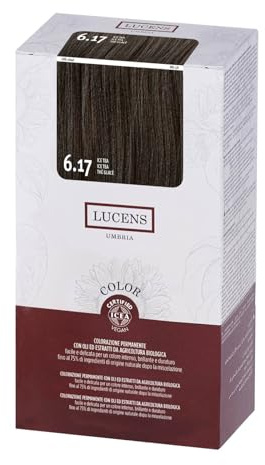 Lucens 6.17 Ice Tea - Kit Colorazione Capelli Permanente Senza Ammoniaca Con Oli ed Estratti da Agricoltura Biologica