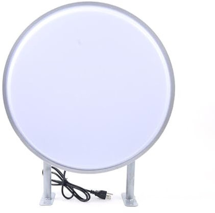 LED Leuchtkasten Doppelseitiger Light Box Rund Leuchtreklame IP65 Wasserdichte Lichtwerbung Leuchtschild Lichtbox Ladenschild für Restaurants Geschäfte und Unternehmen (50CM)
