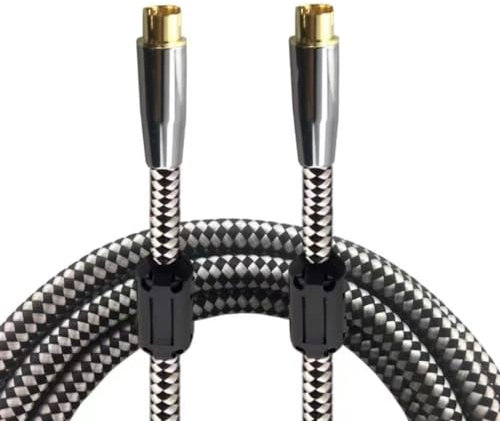 ZGYDNM Blindaje de cable Premium de S-Video a S-Video for decodificador de TV, monitores de proyector de DVD, cable S Video OFC de 4 pines M/M 1M 2M 3M 5M 8M 10M (Color : WHITE, Size : 75cm)