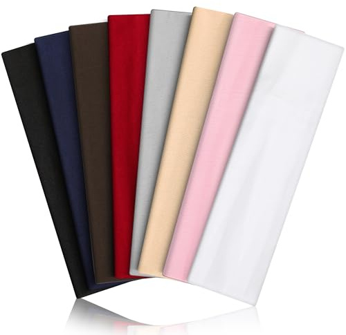 Headbands for Women 8PCS [Summer-Exclusive Headband], Non Slip Sports Headband Elastic Soft Running Fashion Headband Absorb Sweat Headbands for Men for Women for Working Out, Travel