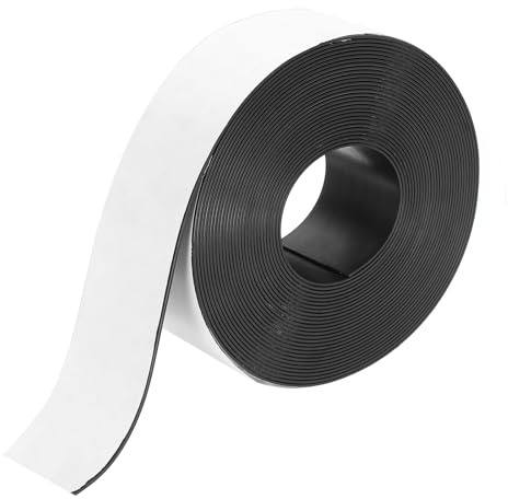 QUARKZMAN Magnetisk tejp 32,8 fot x 1 9/16 tum bredd x 1/16 tum tjocklek självhäftande magnettejp för kylskåp och gör-det-själv-arbete