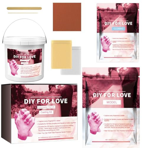 LPORF Handabdruck-Set | Handformen in Pulverform | Handform- - für Valentinstag, handgegossen