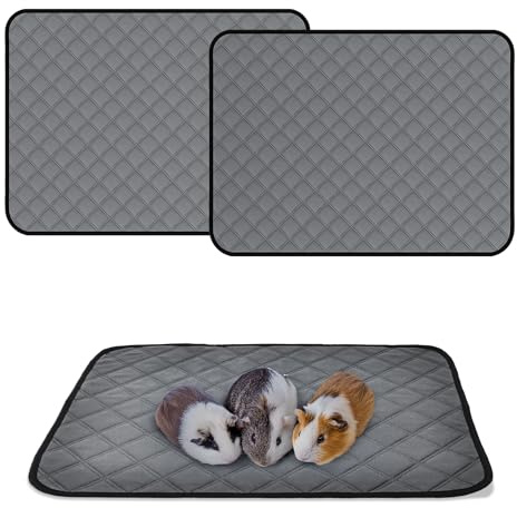 beueyfr marsvinsburfoder, snabbabsorberande fleece sängkläder för marsvin och C&C-burar med läckagesäker botten för små djur 45 cm x 60 cm x 2 cm