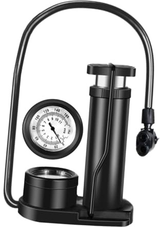 Kisangel Gonfiatore Bici Portatile in Alluminio Mini Pompa per Pneumatici Compatibile con Valvole Usa e Francesi per Bici Mountain Bike Veicoli Elettrici e Attrezzature Gonfiabili