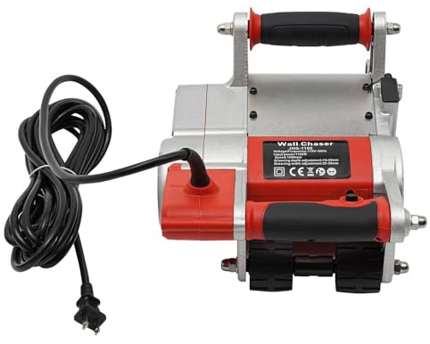 CUTANGELAR Ranuradora De Pared Eléctrica 1100 W, Ranuradora Concreto, Con Cuchillas 25 Mm Y 35, Rozadora Para Pisos(Red)