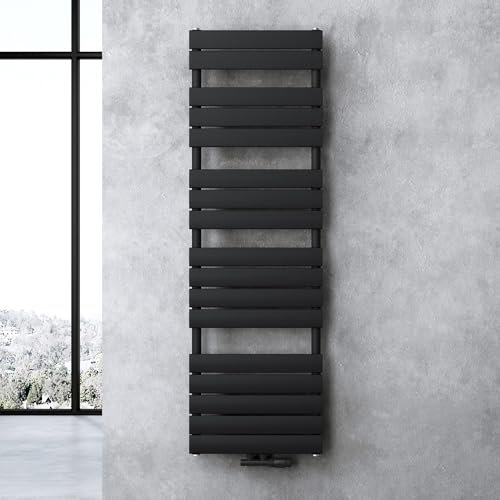 doporro Scaldasalviette da Parete per Bagno 160x50 cm, Radiatore Termoarredo Piatto in Acciaio ad Acqua Calda, Attacco Basso Centrale, Colore Antracite