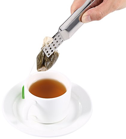 Spremi Bustine di Tè, Morsetto da Cucina in Acciaio Inossidabile Clip per Bustine di Tè, Pinza per Utensili da Cucina, per Teiera,Pratica per Bustine di Tè e Tè Sfuso