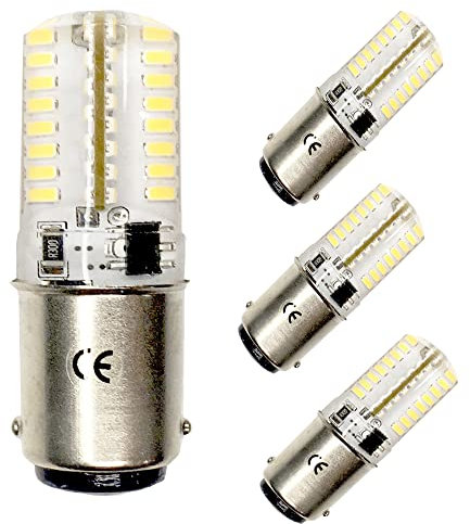 Y.W.Licht Bombilla B15d LED 12V 5W Blanco Frío 6000K Equivalente 50W Lámpara Halógena 500 Lumen Bayoneta 2 contactos para Iluminación Interior y Exterior (4 Piezas, No Regulable)