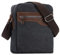 VASCHY Klein Umhängetasche Herren, Vintage Leinwand Herrentasche Echtes Leder Dame Schultertasche Klassische Kuriertasche Crossbody für Arbeit Schule Reisen Grau