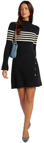 Morgan Vestido Jersey Rayas, Marino/Off White, L