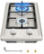 Piano Cottura a Gas,2 Fuochi Gas Piano Cottura a Gas da Incasso in Acciaio Inossidabile, con Protezione Automatica Della Fiamma, 4300 Watts, GPL/Gas naturale