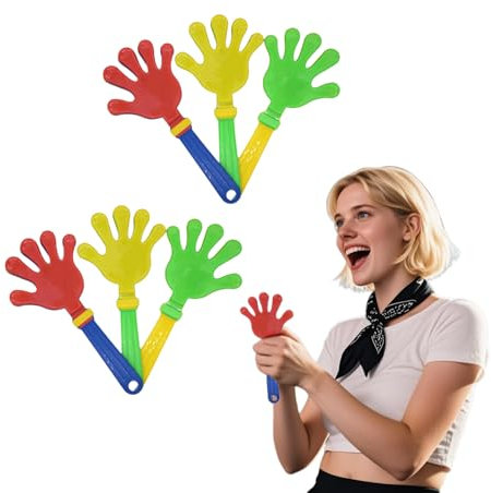 2 Pcs Hand Clappers 9 Inch Large Hand Clappers Noisemakers Cheer Noise Makers Finger Noise Makers for Sporting Events Basketball Football Game Party Favors (Random color)