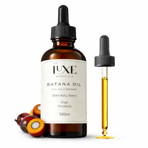 Cold Pressed Batana Oil for Hair Growth | Pure & Unrefined Natural Hair Oil, Beard & Skin Oil | Lightweight, Fast-Absorbing Moisturiser | Raw, Organic & Ethically Sourced (120 ML, Dark Nutty)