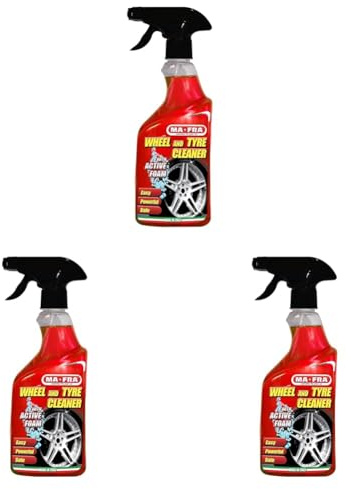 MAFRA, Pulitore Cerchi e Gomme, Deterge e Sgrassa gli Pneumatici delle Auto, Ideale per Rinnovare Cerchi e Gomme, Utilizzabile con Schiuma o Senza Schiuma, Formato 500ml (Confezione da 3)