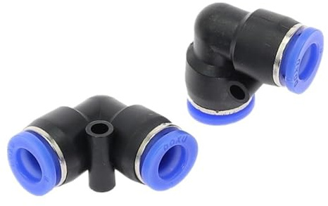 PV PVG L Shaped Elbow 4mm-16mm OD Hose Tube One Touch Push in Air Pneumatic Connector Fittings Plastic Gas Quick Fitting(PV-12-10mm)