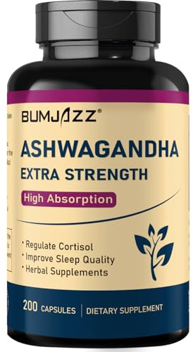 Ashwagandha-tillskottskapslar 200 kapslar à 500 mg för stresslindring, immunförsvar och kroppshälsa