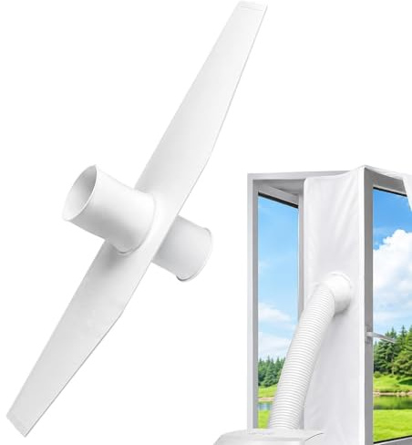 Kit Fenêtre Pour Climatiseur Portable - Panneau Isolant Étanche À Ouverture Zip - Kit pour Climatiseur Mobile - Usage Maison Cuisine Chambre Appartement Sous-Sol Bureau