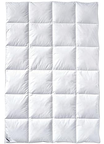 Billerbeck Daunendecke Clivia 90 | Winterdecke 135/140 x 200 cm | Warm | 90% Daunen, 10% Federn