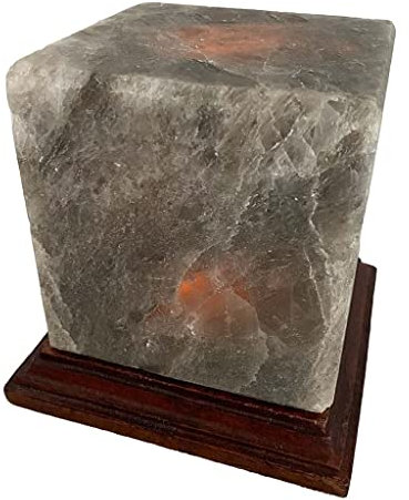 SudoreWell® Graue Salzkristall Lampe Salzlampe CUBE GREY aus der Salt Range Pakistan by Salzarena