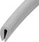 TOP-VIGOR Joint en U, feuille de protection en U en plastique, garniture de bord gris, joint en U pour bord de 0,5 à 1,5 mm, longueur de 3 m, hauteur 1 cm