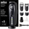 Braun Series 7 RASOIO ELETTRICO BARBA Con lama barba Problade, REGOLABARBA UOMO 40 Lunghezze, Accessori Da Barbiere, Base Di Ricarica, Custodia, Idea Regalo, BT7441 Nero Elettrico