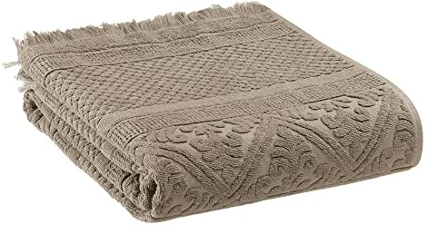Vivaraise - Drap de Douche Zoé – 70x140 cm – Serviette de Plage, Spa, Piscine, hammam – Tissu éponge 100% Coton Absorbant – Motif Jacquard
