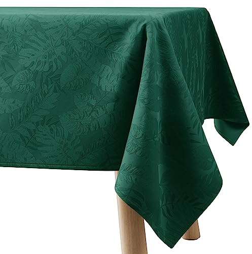 Filumi Tischdecke 140x260 cm Dunkel grün Abwaschbar Für Indoor Outdoor Monsteramuster Eris