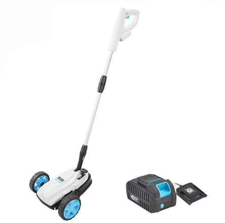 Tondeuse à gazon sans fil 40 V 22 cm, tondeuse à gazon sans balais pour gazon jusqu'à 50 m² avec fonction mulching et 3 réglages de la hauteur de coupe, batterie Li-Ion et chargeur rapide