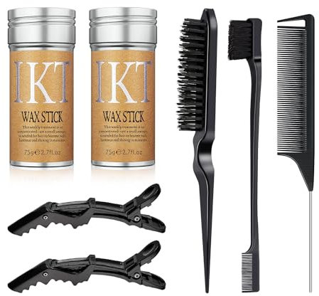 Bastone di cera per capelli, Bastone di cera per capelli, Slick Stick per capelli Non grasso Styling Pomade Stick per capelli, forte tenuta rende i capelli belli e ordinati (pack of 7)